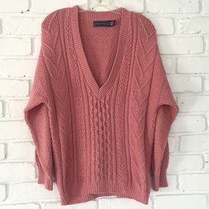Vintage 1980s Blush Pink Slouchy Oversize Sweater